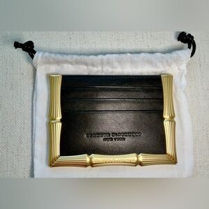Brandon Blackwood Black and Gold Card Holder